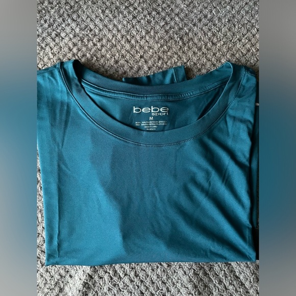 Bebe Top, Bebe Sport Teal Top, Sport Shirt for women’s, Bebe Sport shirt size M - Picture 10 of 11